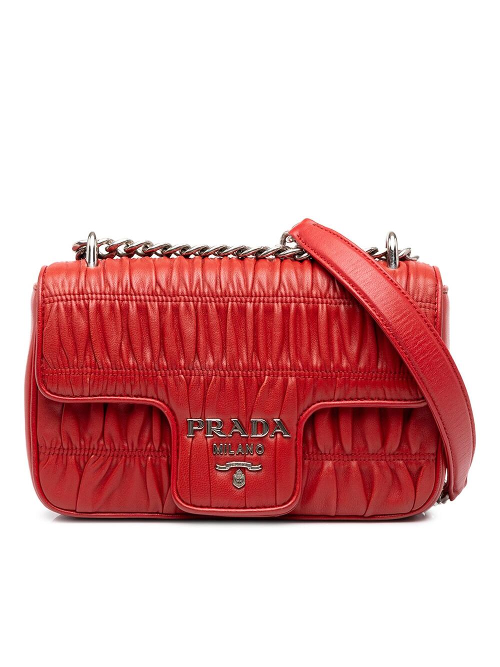 Prada Nappa Gaufre Chain Flap Pre-Loved #363591P10B